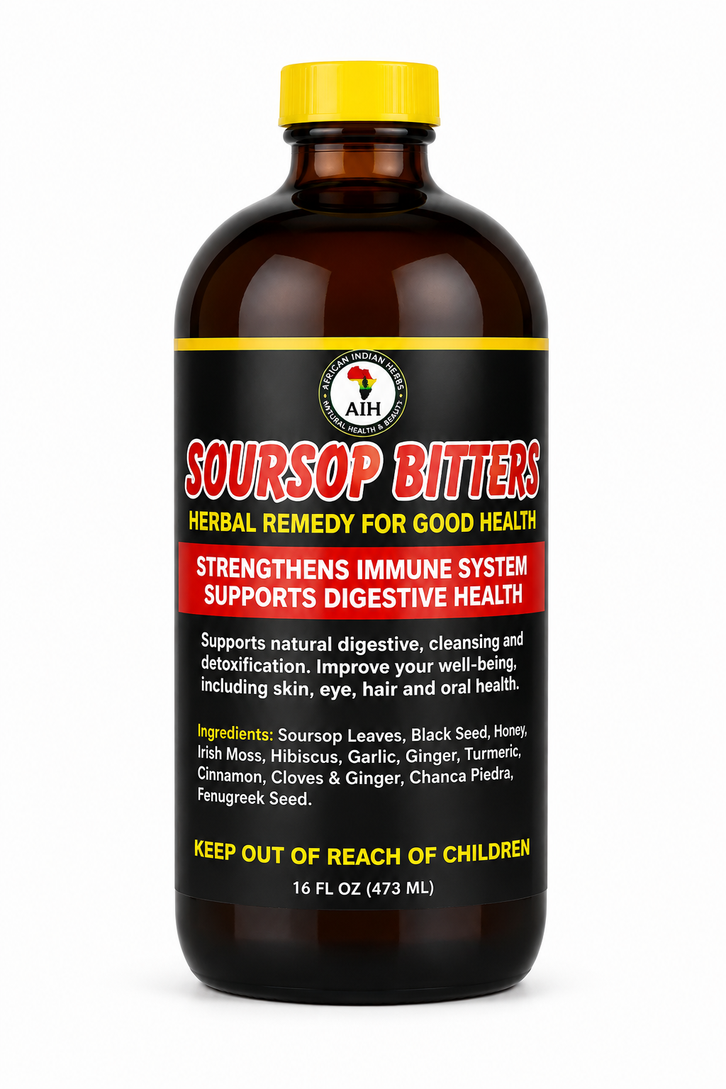 MG All Natural Soursop Bitters – Herbal Wellness Tonic (16 fl oz)